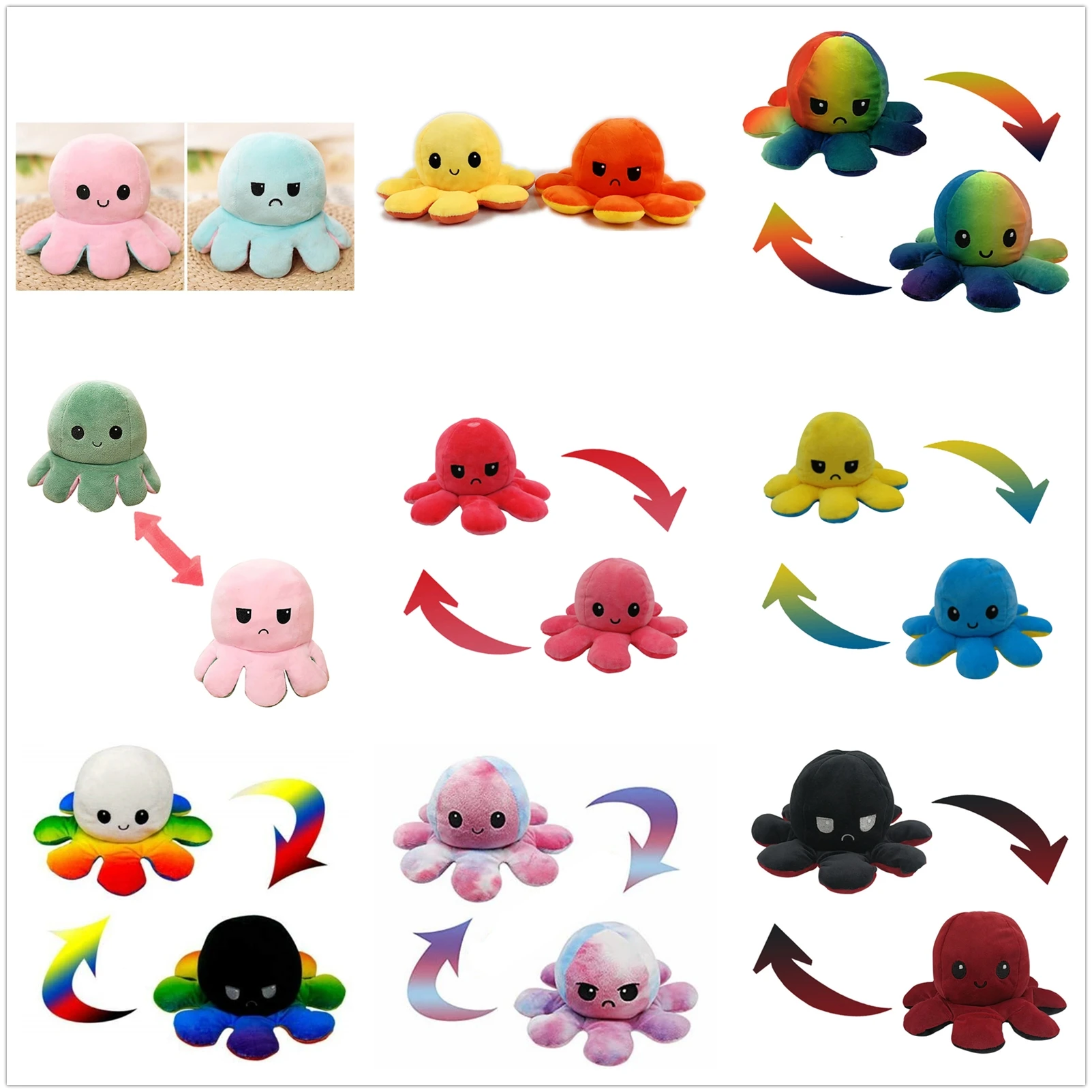 

Doll Stuffed Emotional New Flip Funny Toy Stuffed Toy Funny Present Plush Doll Fitget Toys Decoration Artwork For Home Stuffed