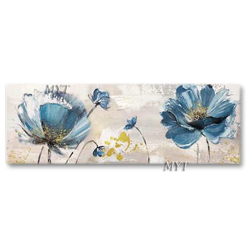 

100% Hand-painted Wall Hangings Flower Oil Painting Artwork Piece Unframed Texture Floral Paintings Artwork For Living Room Deco