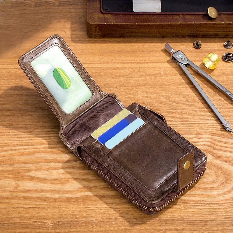 Кошелек Bullcaptain мужской кожаный брендовый бумажник с RFID защитой ультратонкий