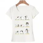 Новая модная красивая художественная футболка для домашних животных Shih Tzu Yoge, милая женская футболка, Женские повседневные топы, летние футболки, женская футболка