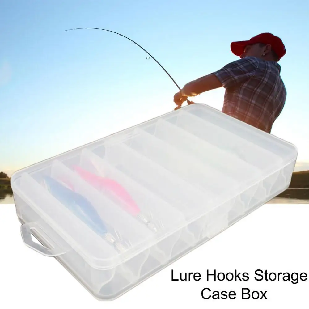 

55% Discounts Hot! Double Side 7 Grids Fishing Tackle Tool Bait Lure Hooks Storage Case Plastic Box