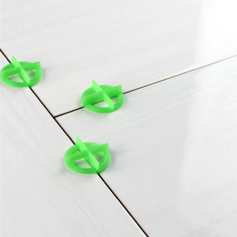 

100 Pcs Green Or White Cross Leveling Recyclable Plastic Tile Leveling System Base Spacer Tiles And Tiling Tiles