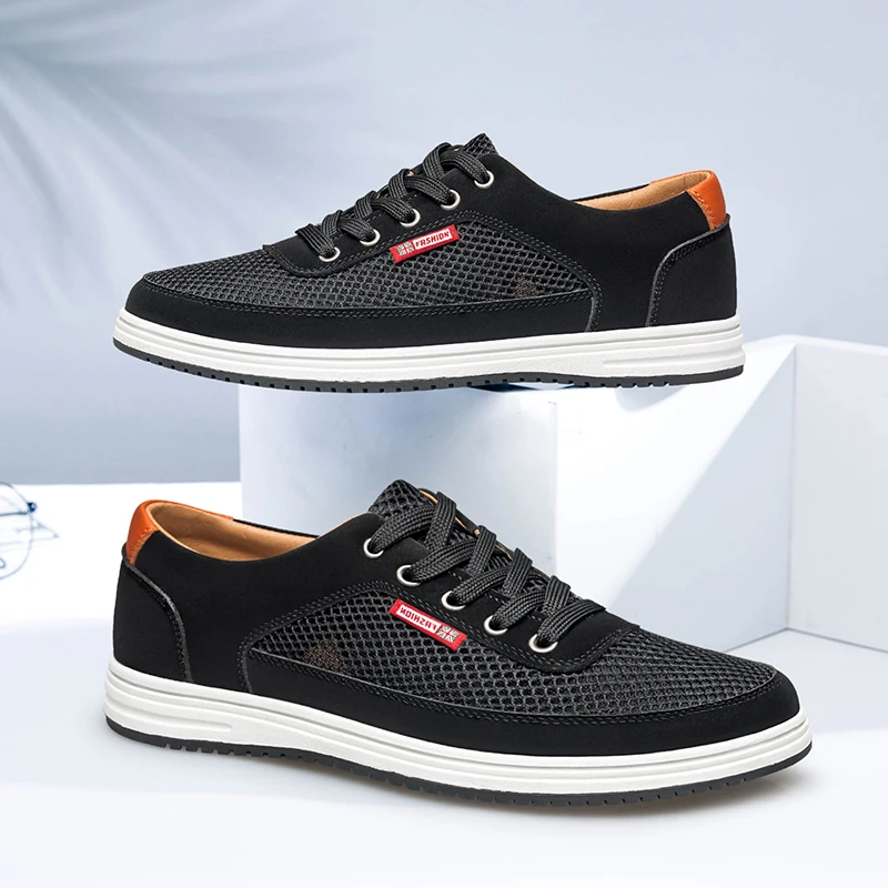 

2021 New Summer Men's Mesh Sneakers Luxury Brand Breathable Casual Sport Shoes Fashion Outdoor Light Walking Shoes Big Size