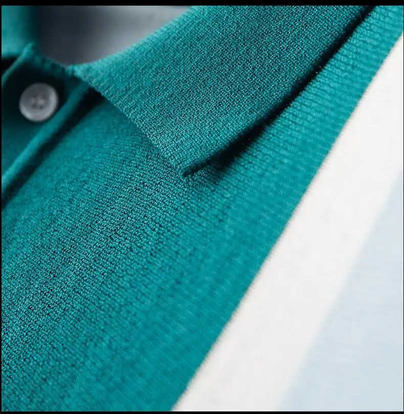 

Kintted Summer Mens T-shirts Luxury Ventilate Short Sleeve Casual Male T-shirts Fashion Slim Fit Business Man T-shirts