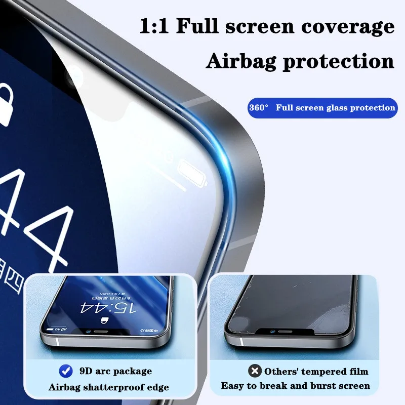 Подушка безопасности для полное покрытие защитное стекло на IPhone Xr Xs Max SE2020 X 8 7 6 S