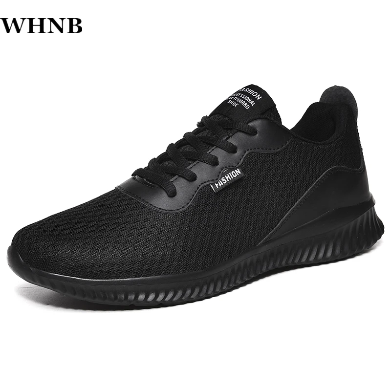 

WHNB Mesh Men Casual Shoes Lace-up Men Shoes Breathable Lightweight Comfortable Walking Footwear Tenis Masculino Men Sneakers