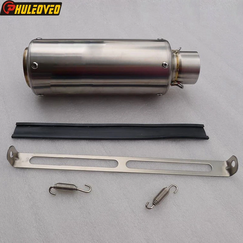 

ID:51mm(2")/61mm(2.4")/63mm(2.5")/65mm(2.6") L:250mm Motorcycle Motorbike Muffler Exhaust Pipe Escape Demper with DB Killer