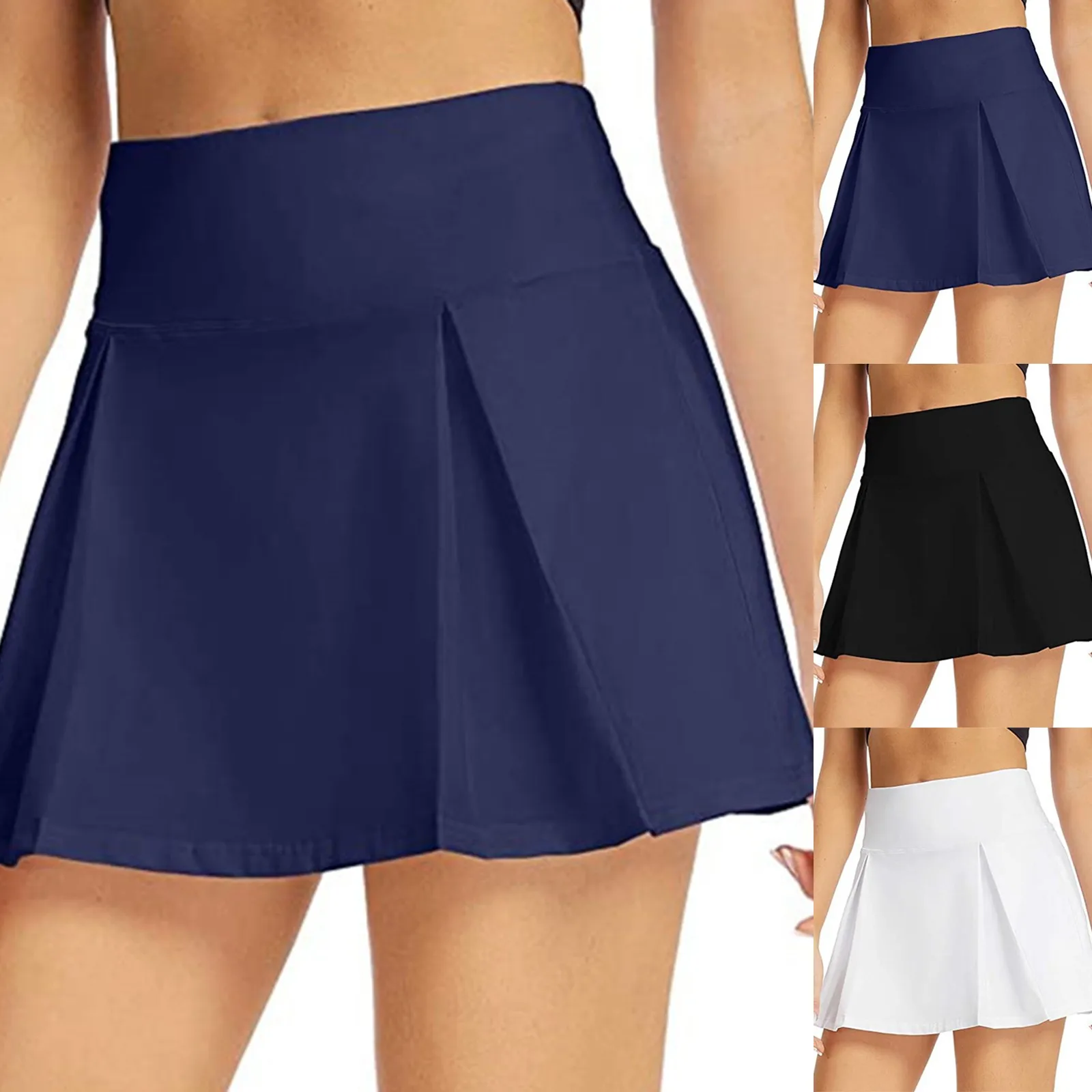 

Sexy women short skirt cute female pleated skirt spring and autumn high waist solid color mini skirt summer female skirt
