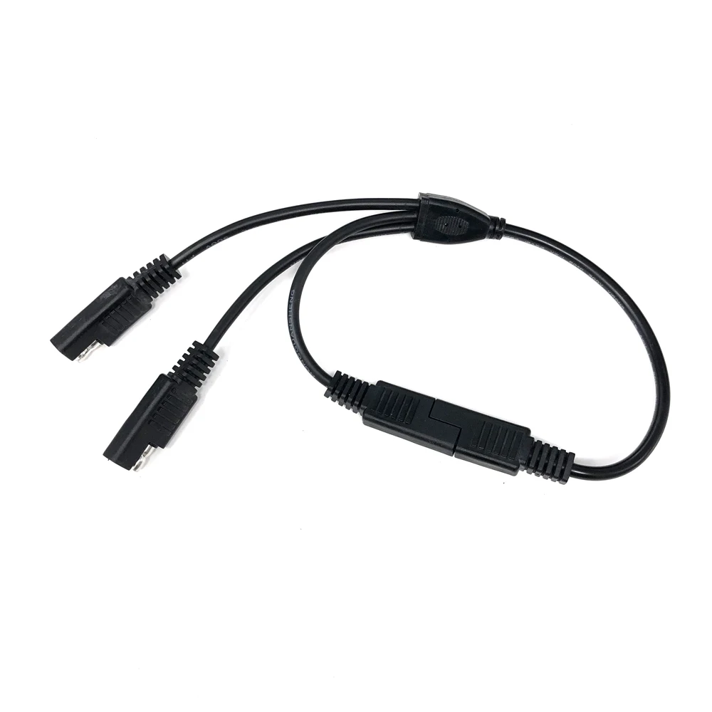 35 см 18AWG SAE удлинитель питания y-разветвитель от 1 до 3 коннектор 2-контактный
