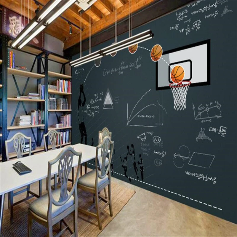 Функциональная 3d-доска для баскетбола фотобумага спортзала школы промышленного