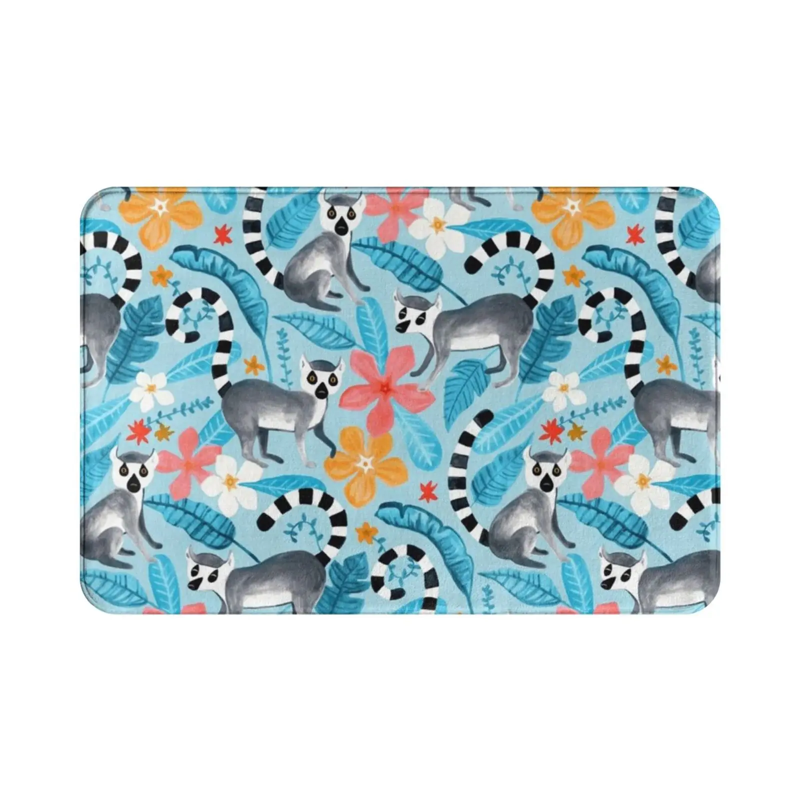 Гуашь лемурская земля на синем ковре 2608 ковер лемурский узор гуашь симпатичная