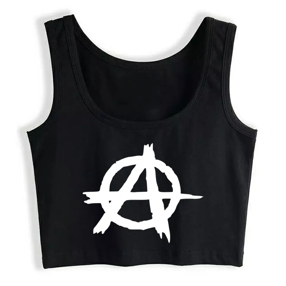

Crop Top Sport Anarchy Sons Of Chaos Gift Rebellion Present Funny Vintage Print Tank Top Women