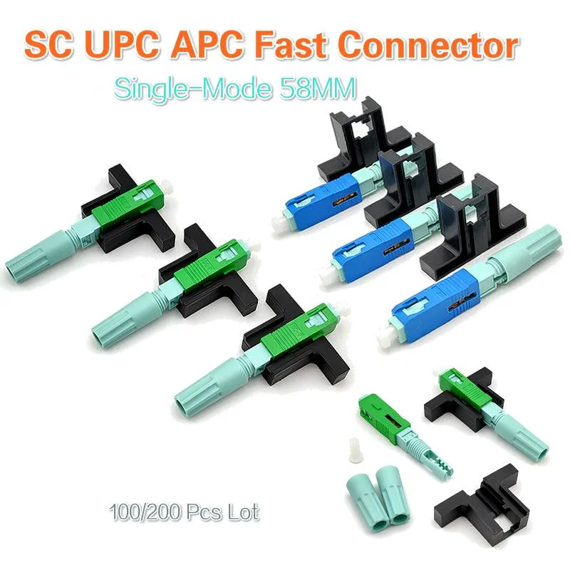 Блок фиксированной длины 58 мм LX58 однорежимный SC UPC APC быстрый соединитель FTTH