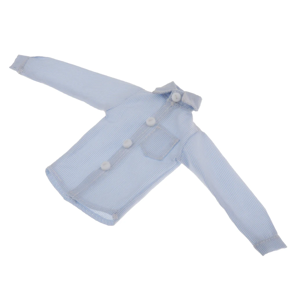 

1/6 BJD Doll Trendy Striped Shirt Top Casual for Male Dolls DIY Dress Up Outfits