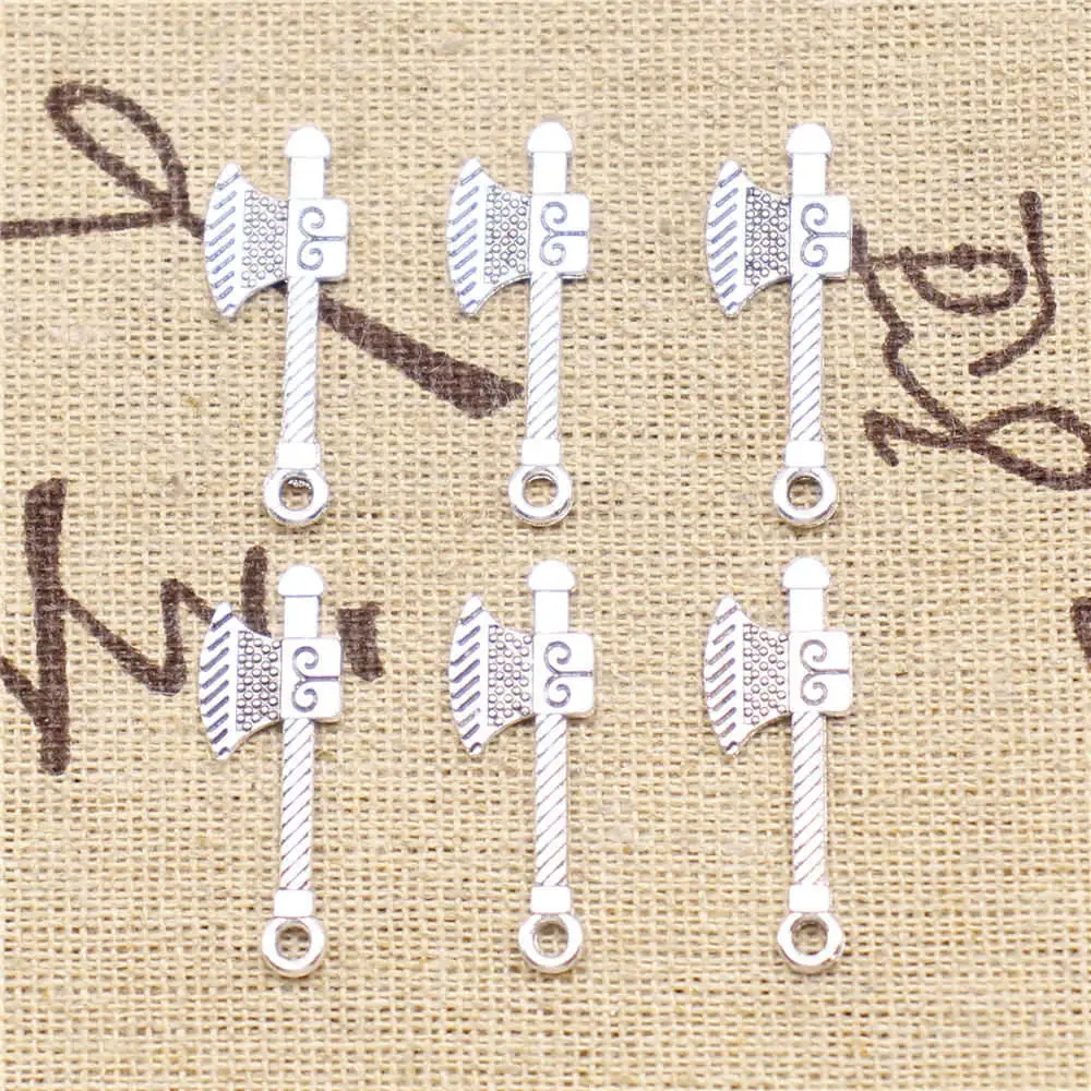 

Аксессуары для ювелирных изделий, подвески Ax, античное серебро, 30 шт., 27x9 мм