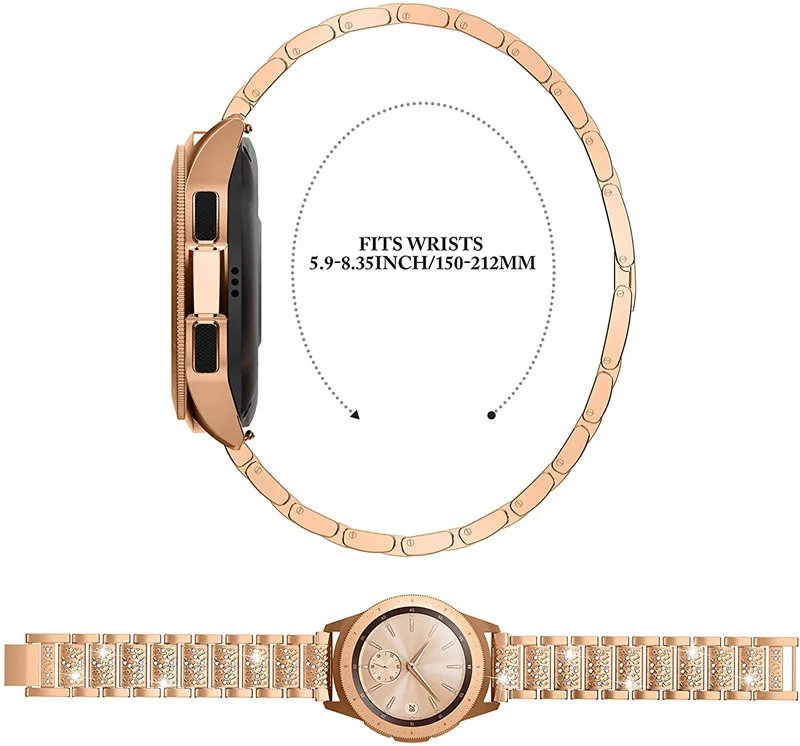 

Band Compatible with Samsung Galaxy Watch active 2 44mm 40mm Bands 20mm Stainless Steel Bracelet Strap for Galaxy Watch active2