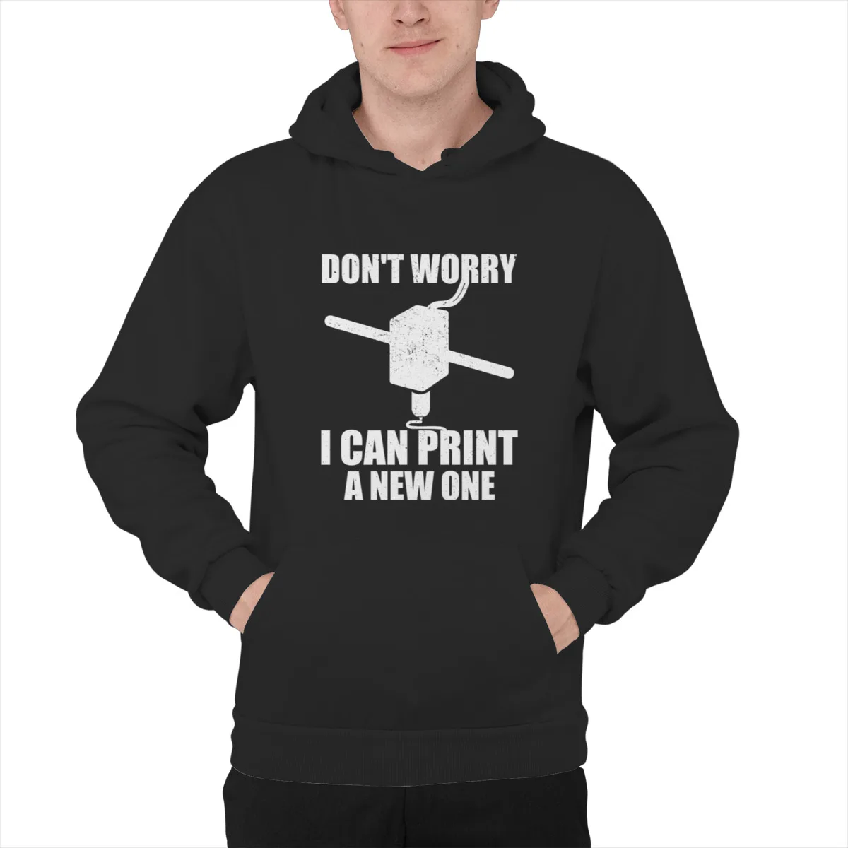 

Men's Hoodie Dont worry I can print a new oneFashion Kawaii long Sleeve Pullover Hood Men Clothing 39396
