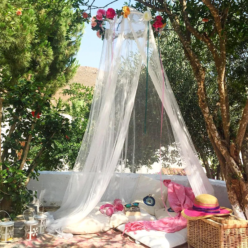 

2 Kinds Size Western style Dome Bed Mosquito Net Dome Bed Canopy Cotton Mosquito Net Bedcover Curtain Home Decor