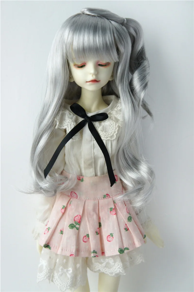 JD506 1/4 красивый курчавый BJD стандартный размер 7-8 дюймов MSD серый кукольный волос