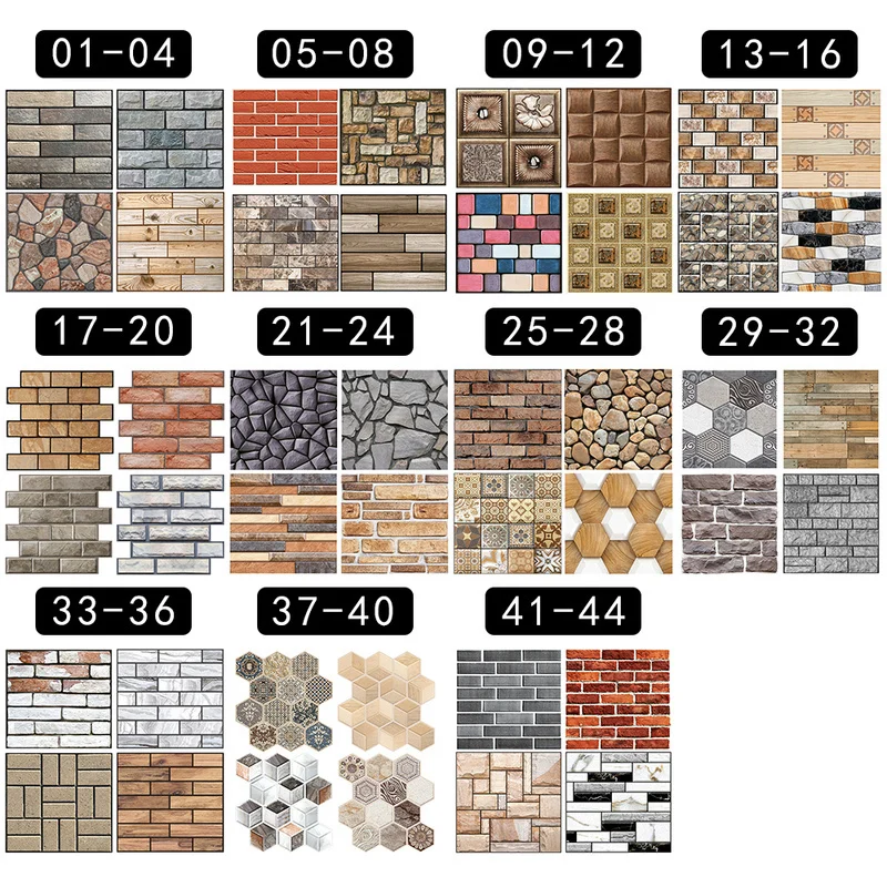 

30*30CM DIY 3D Brick Home Decoration Wall Stickers Living Room Bedroom Decor PVC Self Adhensive Wallpaper Art home Wall Decals