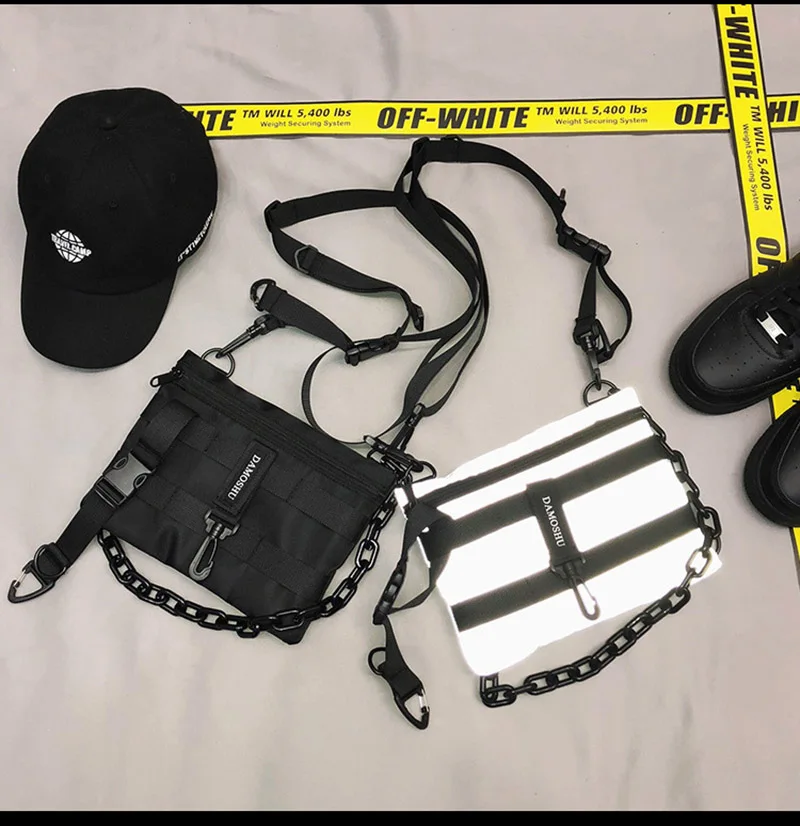 

Adjustable Chest bag Vest Hip Hop Streetwear Crossbody bag Functional Tactical Harness Chest Rig Kanye West Waist Pack Chest Bag