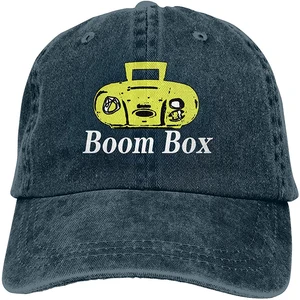 Boom Box Sports Denim Cap Adjustable Unisex Plain Baseball Cowboy Snapback Hat