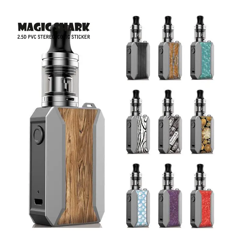 Чехол наклейка Magic Shark 2.5D с бамбуковым черепом и фиолетовым красным деревом для