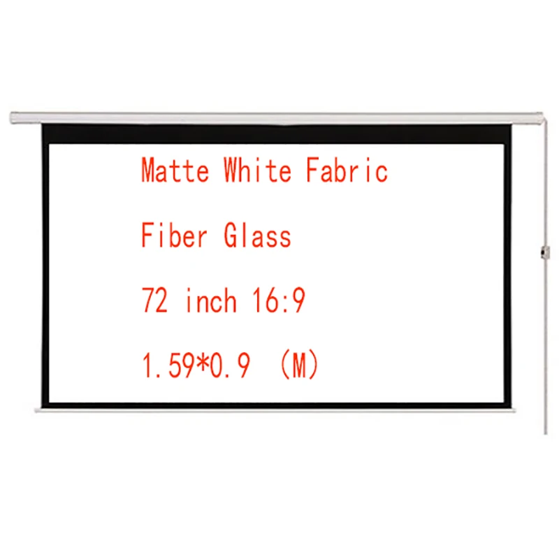 

Thinyou 72 inch 16:9 Matte White Fabric Fiber Glass Motorized Screen for LED LCD DLP Laser Projector Electric Projector Screen