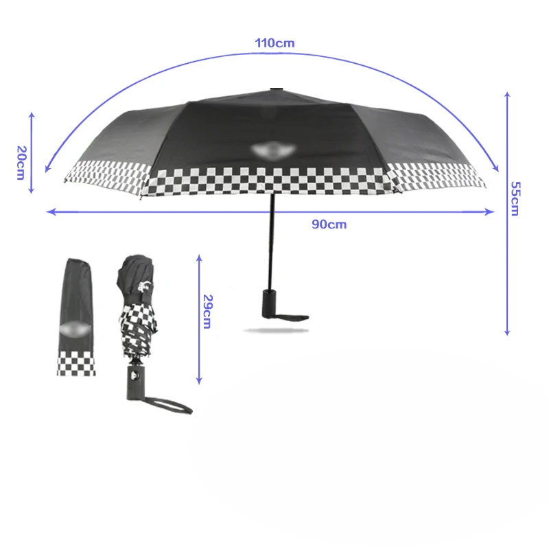 Ветроустойчивый Складной автомобильный автоматический зонт с логотипом от