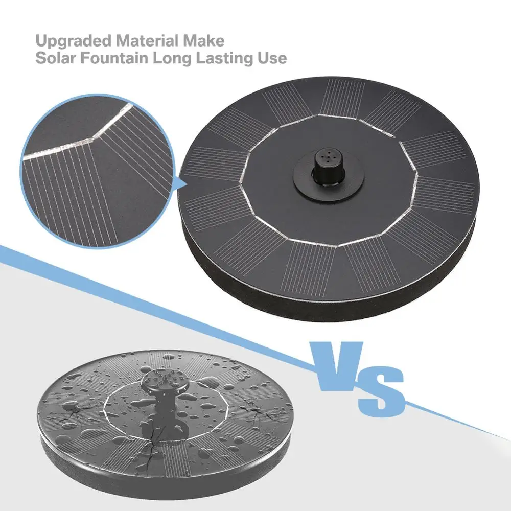 Мини фонтан на солнечной батарее плавающий водяной насос 130 мм 1 2 Вт для ванной