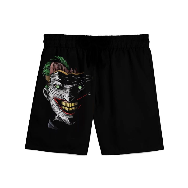 

2021 Summer Fashion Shorts Swimming Seven-Point Drawstring 3D Printing Casual Loose Beach Pants