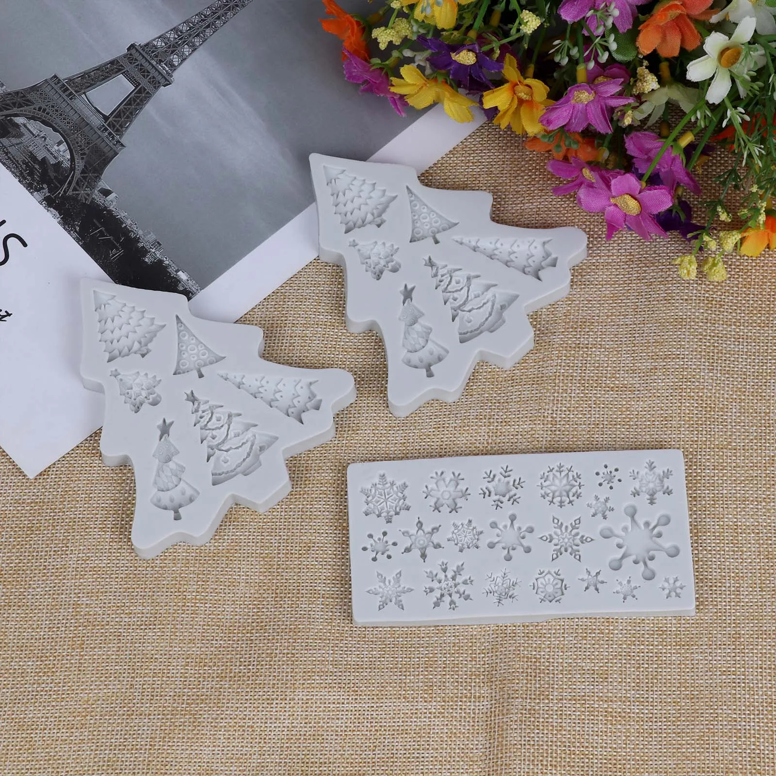 3 шт. для пищевых продуктов силиконовая форма выпечки набор Рождественский