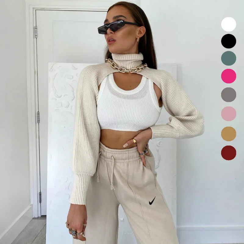 

New Women Turtleneck Collar Long sleeve Knitting Sweater Femme Chic design Casual Pullovers High Street Ladies Tops
