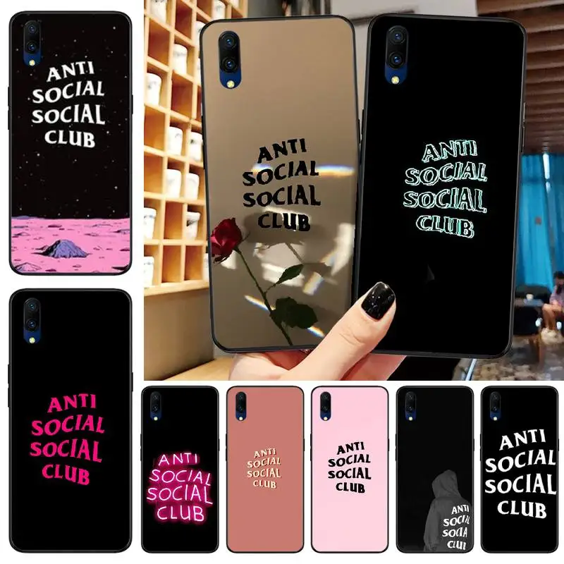 LJHYDFCNB анти социальных черный мягкий чехол для телефона из ТПУ VIVO X23 Magic X21 20 30 X21UD X20