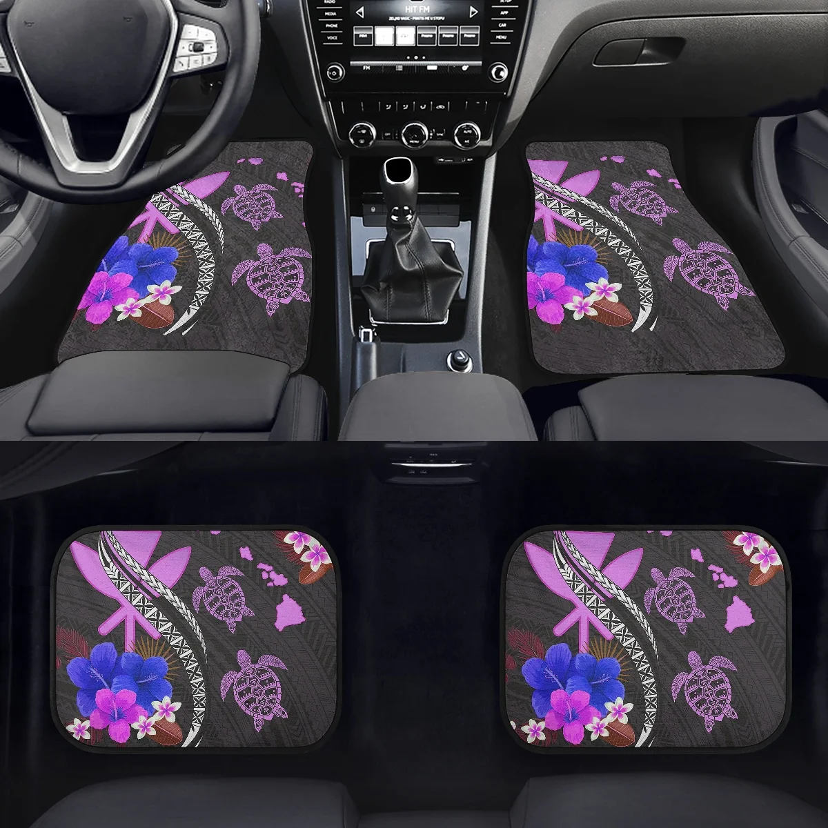 

PinUp Angel Car Floor Mats Traditional Tribal Animal Turtle Stylish Design Car Carpets Rugs Non Slip Car Winter Accessories