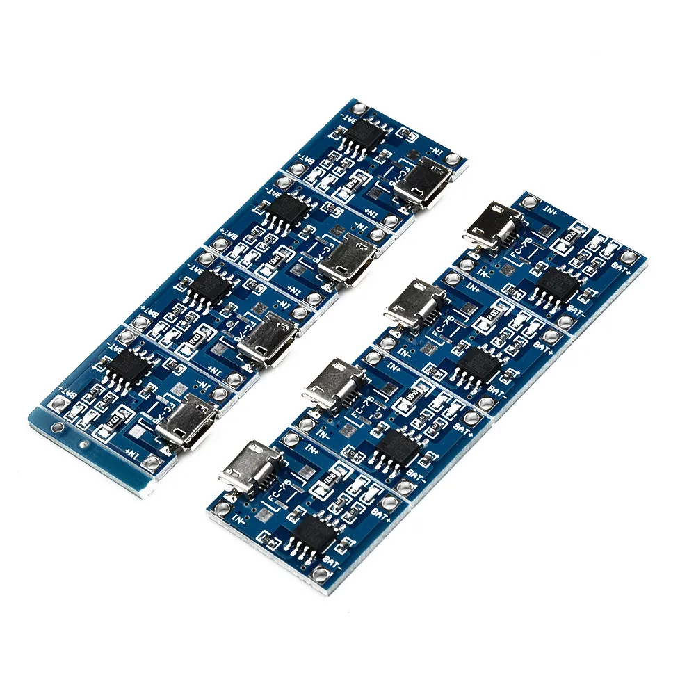 10 * TP4056 Micro-модуль зарядного устройства USB 1A 18650 литиевая батарея зарядная плата