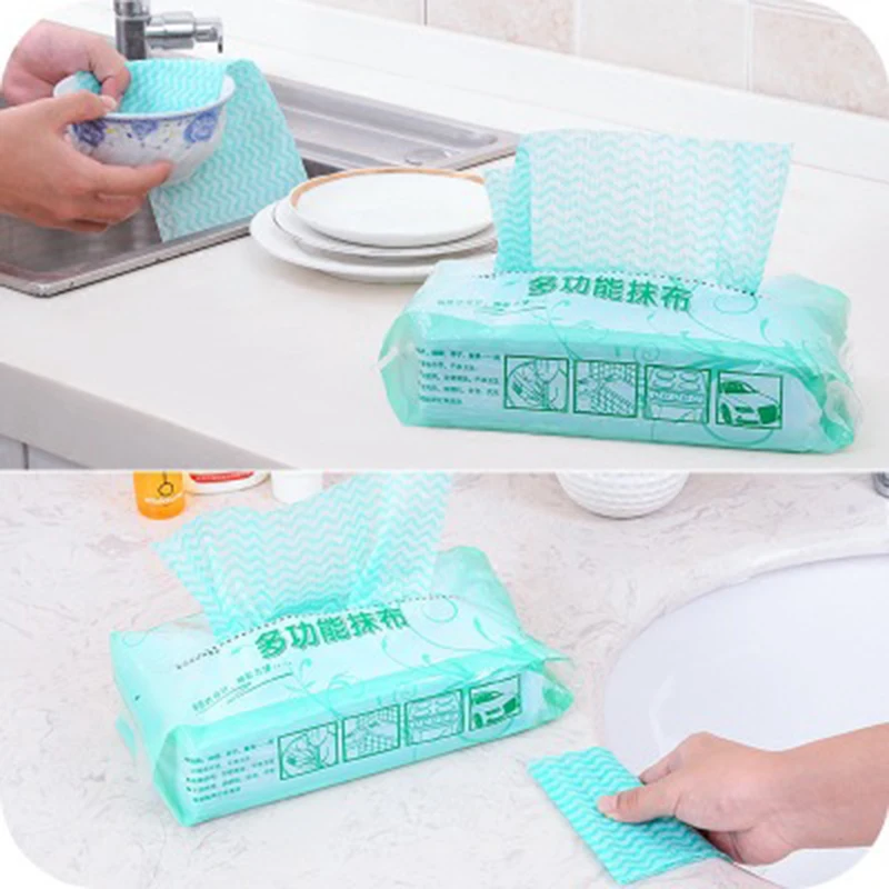 

Disposable Cleaning Towels Kitchen Dishes Cloths Non Woven Wipe Washing-free THJ99