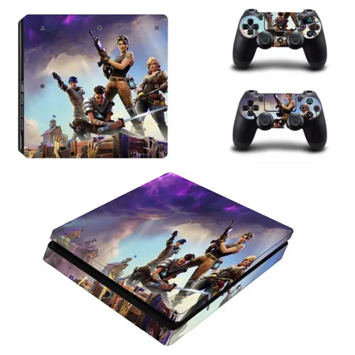 Черный НОВАЯ тонкая наклейка для PS4, Виниловая наклейка для консоли Playstation 4 и 2 контроллера PS4, тонкая наклейка s - Цвет: Черный
