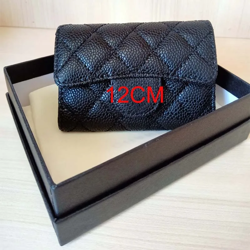 New Arrived Designer Wallet Women Caviar Leather Card Case Fashion Hasp Short CC Holder Men Lady Purse With Dust Bag And Box | Багаж и
