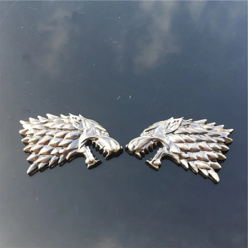 Носорог настройки Игра престолов House STARK Direwolf Семья Тотем металлические эмблемигровые наклейки автоы автомобиля Стикеры Fit Silverado серии F побег 459
