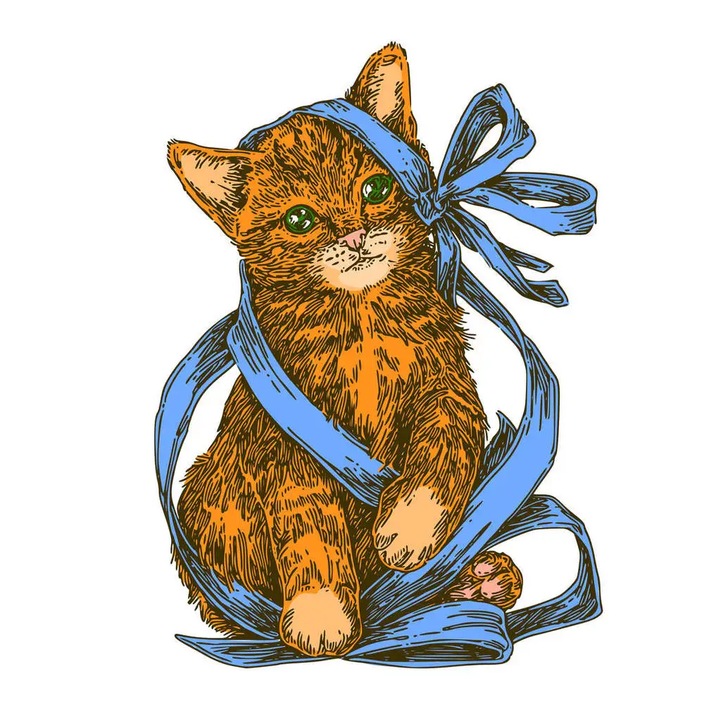 Штамп с кошками Civet | Штампы и штампы для вырезания кошек в подарочной коробке