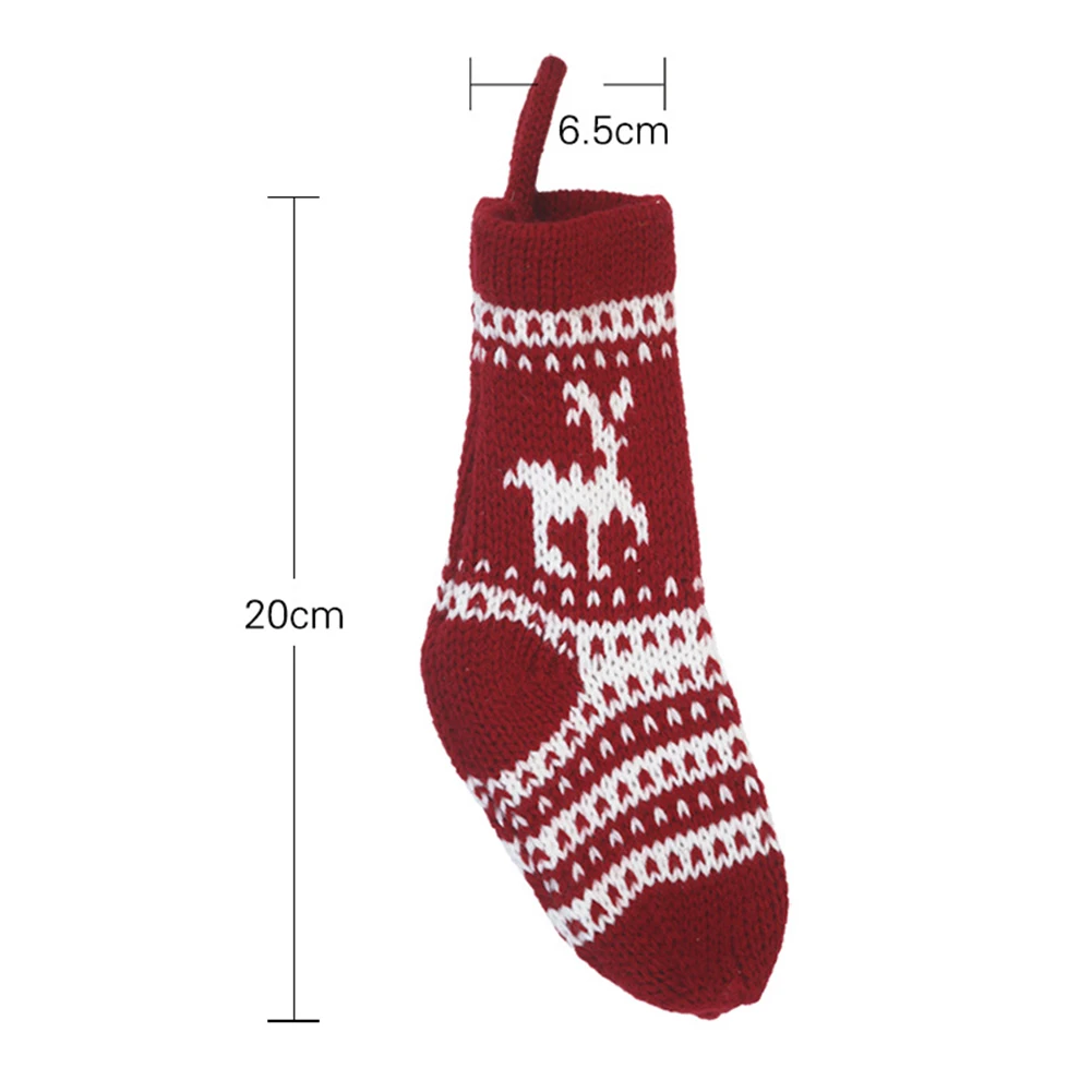 

Wall Door Hanging Elk Pattern Stocking Gift Bag Christmas Tree Decor Ornament