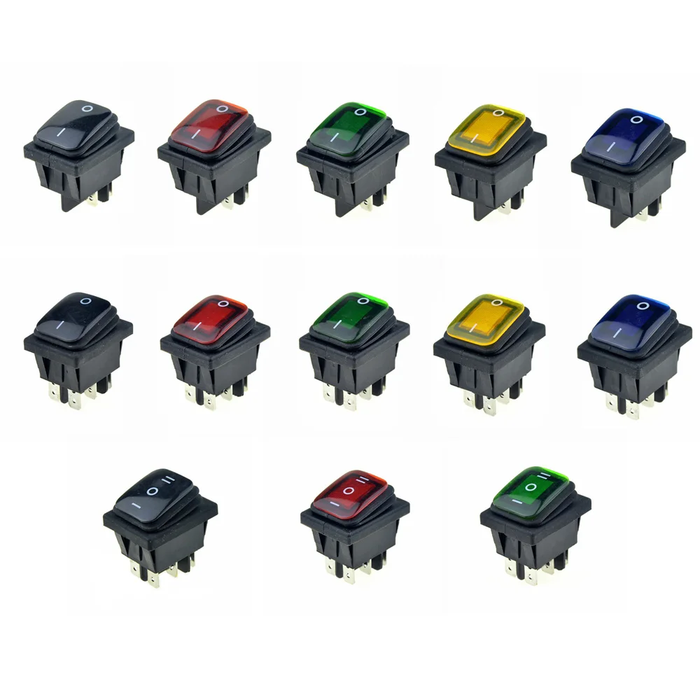 Водонепроницаемые Клавишные переключатели лодочный переключатель фиксация DPST
