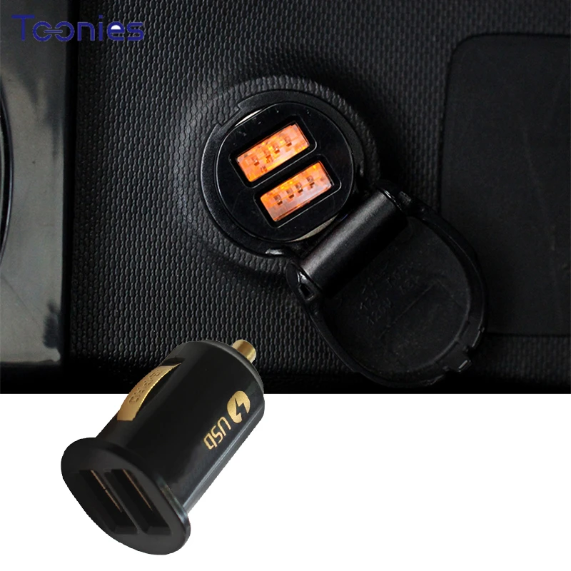 Автомобильный USB Высокоскоростной зарядный интерфейс прикуривателя 4A двойной выход адаптер для быстрой зарядки для smart 450 451 453fortwo forfour