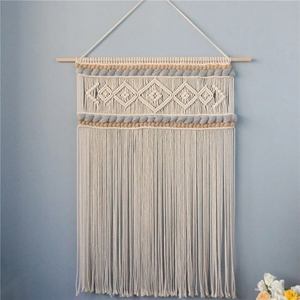 

Nordic Style Cotton Rope Woven Handmade Tapestry Hanging Ornaments Crafts Living Room Decor Home Decoration Accessories