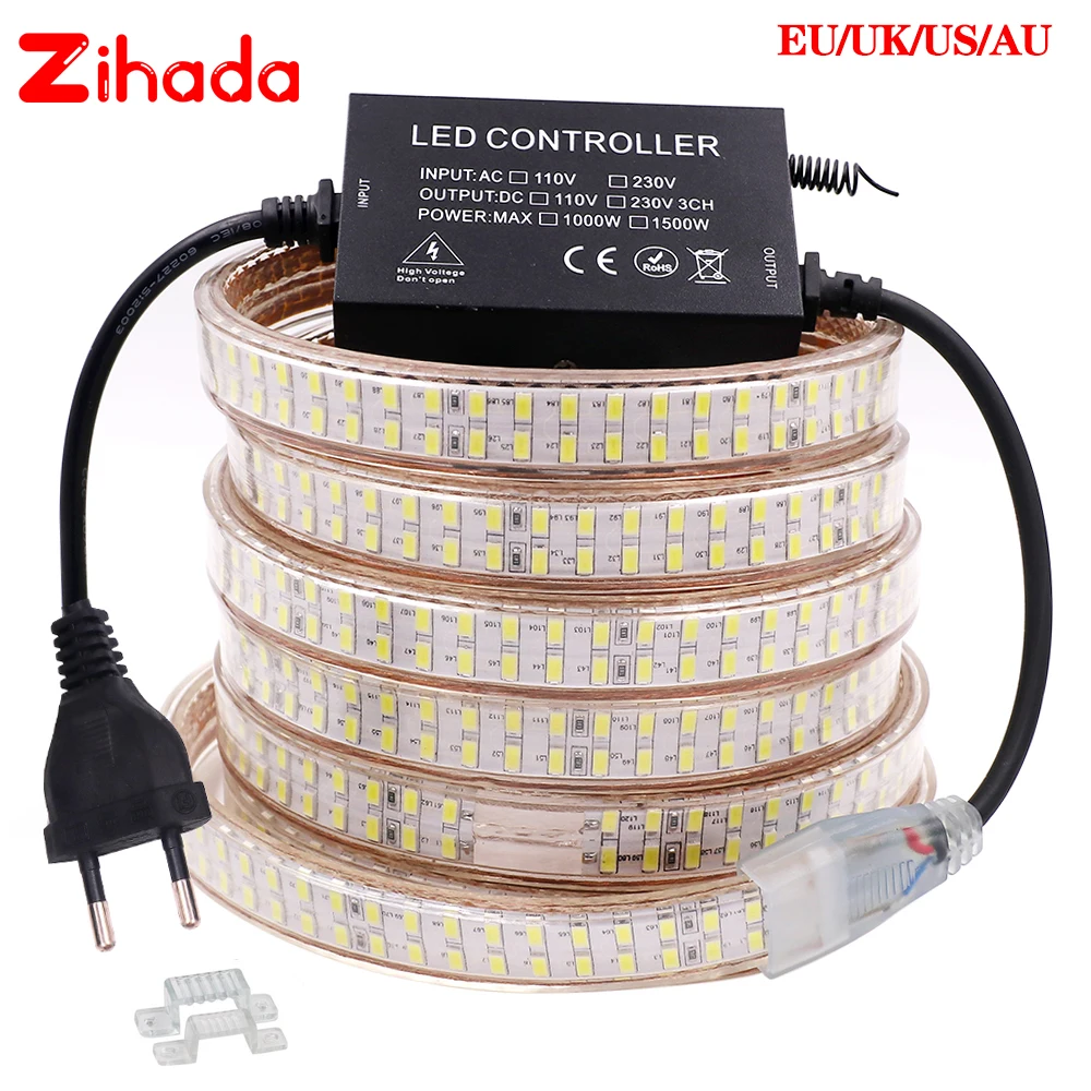 Водонепроницаемая светодиодная лента 110 В переменного тока 220 SMD 5730 Светодиодная