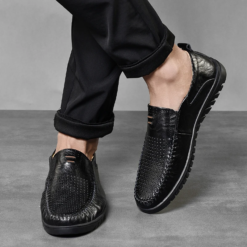 

High Top Shoes Men Mens Casual Boots Leather Shoes For Men Causal Men's Winter Footwear Zapatos De Invierno Hombre