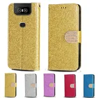 Роскошный Блестящий Алмазный откидной кожаный чехол-кошелек для телефона Asus Zenfone 66Z ZS630KL I01WD, функциональный чехол-подставка для телефона с отделением для карт