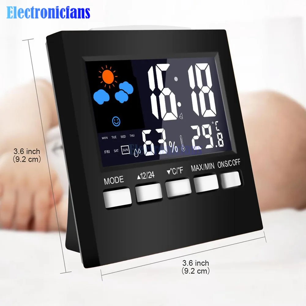 Домашний светодиодный дисплей с цифровой подсветкой будильник настольные часы