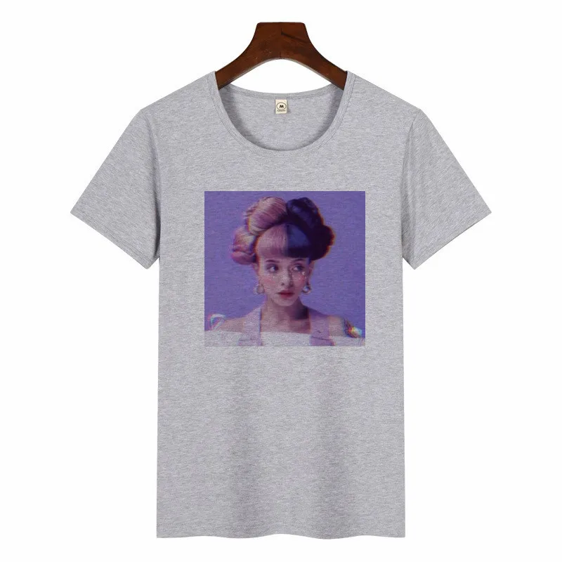p1411E-grey Cry Baby, Мелани Мартинес, модные топы, футболки, футболка, Женская Повседневная футболка с круглым вырезом, забавная, Harajuku, эстетическая женская футболка - Цвет: p1411E-grey